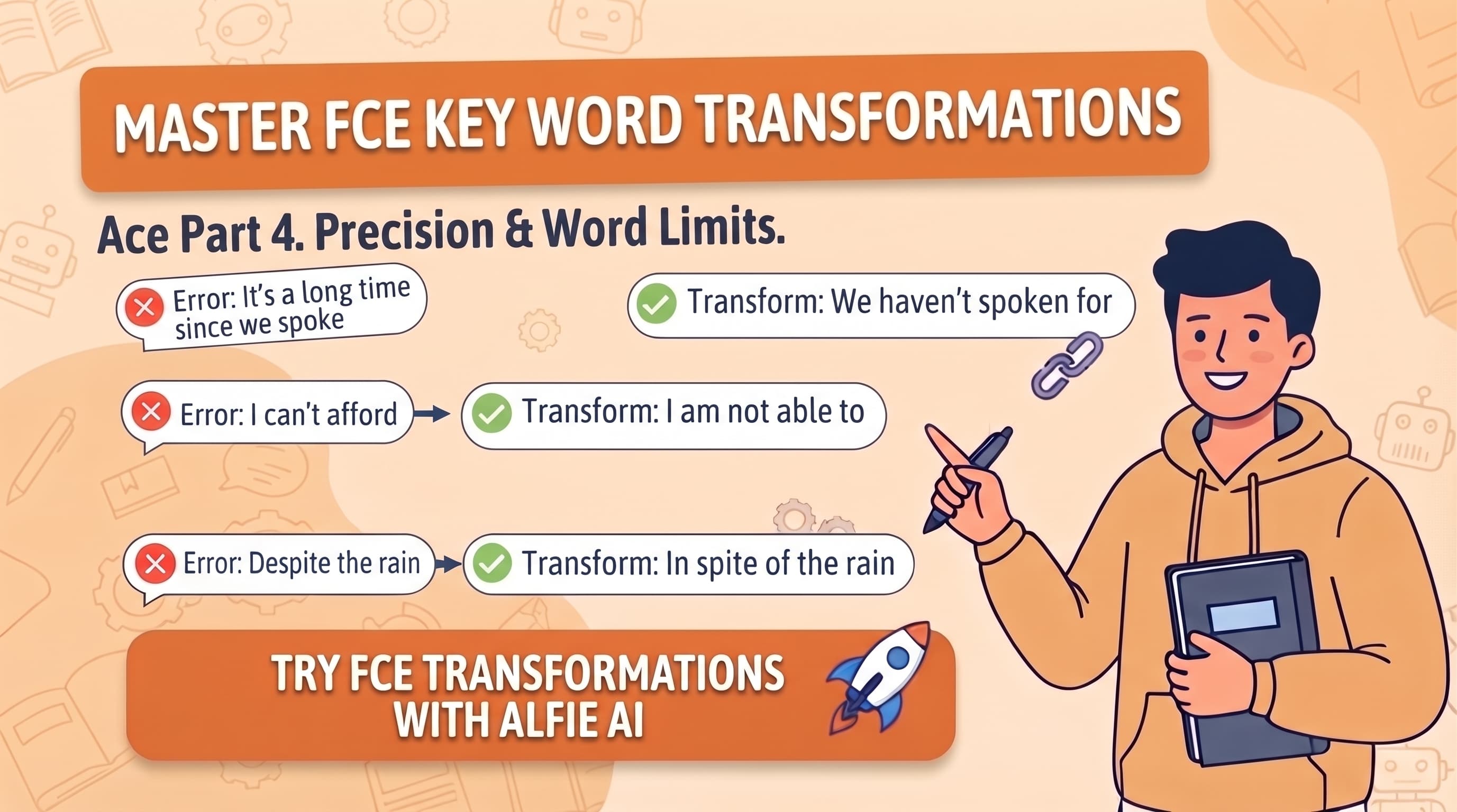 FCE Use of English Part 4: Key Word Transformations & Practice (3 Free exercises)